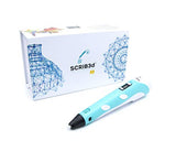 SCRIB3D P1 3D Printing Pen with Display - Includes 3D Pen, 3 Starter Colors of PLA Filament, Stencil Book + Project Guide, and Charger