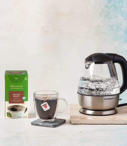 Teeccino Herbal Tea – French Roast – Rich & Roasted Herbal Tea That’s Caffeine Free & Prebiotic for Natural Energy, Coffee Alternative, 25 Tea Bags