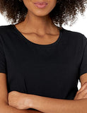 Amazon Essentials Women's Classic-Fit Short-Sleeve Crewneck T-Shirt, Pack of 2, Black/White