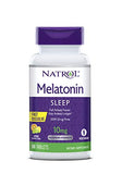 Natrol Melatonin Fast Dissolve Tablets, Helps You Fall Asleep Faster, Stay Asleep Longer, Easy to take, Dissolves in Mouth, Strengthen Immune System, Max Strength, Citrus Punch Flavor, 10mg, 60 Count