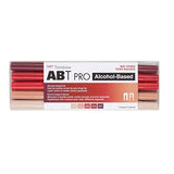Tombow 56974 ABT PRO Alcohol Markers, Red Tones, Set of 5 Colors – Dual Tip, Permanent Art Markers Feature Chisel and Brush Tips Perfect for Coloring, Sketching, and Creating Color Gradients