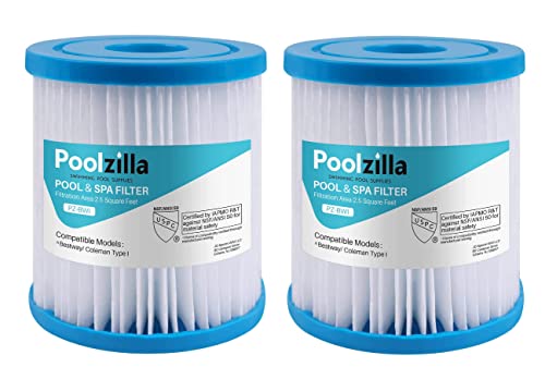 Poolzilla 2-Pack Spa Replacement Filter for Bestway Type I, 300/330 gal/h (220-240 V) Filter Pumps Systems, Summer Waves P53RX0330000 and P53FX0330000