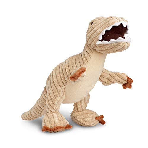 Rocco & Roxie Plush Dog Toys - Squeaky Chew Toys for Small, Medium, and Large Dogs - Puppy Teething Supplies - Durable and Tough - Cute Dinosaur Shapes