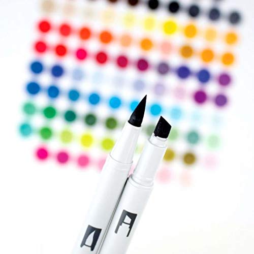 Tombow 56969 ABT PRO Alcohol Markers, Gray Tones, Set of 5 Colors – Dual Tip, Permanent Art Markers Feature Chisel and Brush Tips Perfect for Coloring, Sketching, and Creating Color Gradients