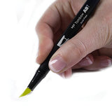 Tombow Dual Brush Pen Art Marker, 126 - Light Olive, 1-Pack