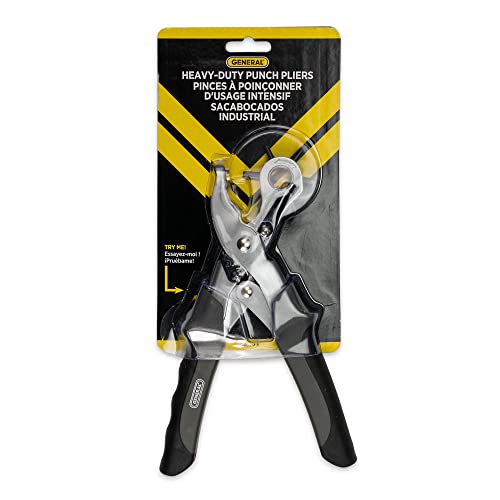 General Tools Revolving Punch Pliers - 6 Multi-Hole Sizes for Leather, Rubber, & Plastic - Hobbies & Crafts