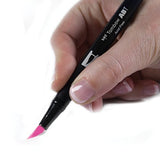 Tombow Dual Brush Pen Art Marker, 725 - Rhodamine Red, 1-Pack