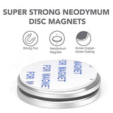 E BAVITE Super Strong Neodymium Disc Magnets with Double Sided Adhesive, Powerful Permanent Rare Earth Magnets. Fridge, DIY,Scientific, Craft, and Office Magnets, 1.26 inch D x 1/8 inch H 2 Packs