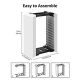 TNP Video Game Storage Tower (12 CD Disc Blu-ray Case) Universal DVD Holder Shelf Rack Stand Vertical Organizer for Nintendo Switch PS5 Playstation 4 Xbox Movies
