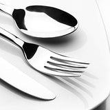 Silverware Set，MASSUGAR 20-Piece Silverware Flatware Cutlery Set, Stainless Steel Utensils Service for 4, Include Knife/Fork/Spoon, Mirror Polished (Silver)