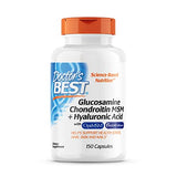Doctor's Best Glucosamine Chondroitin MSM + Hyaluronic Acid with OptiMSM Featuring Biocell Collagen, Joint Support, Non-GMO, Gluten Free, Soy Free, 150 Caps