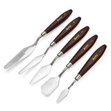 5 Pieces Painting Knives Stainless Steel Spatula Palette Knife Oil Painting Accessories Color Mixing Set for Oil, Canvas, Acrylic Painting-Lightwish