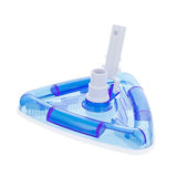 U.S. Pool Supply Weighted Transparent Triangular Pool Vacuum Head with Swivel Hose Connection and EZ Clip Handle - Connect 1-1/4