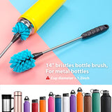 Holikme 8 Pack Bottle Brush Cleaning Set, Long Handle Bottle Cleaner for Washing Narrow Neck Beer Bottles, Wine Decanter, Narrow Cup, Pipes, Hydro Flask Tumbler, Sinks, Cup Cover, Turquoise