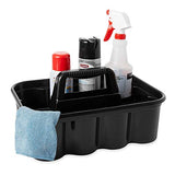 Rubbermaid Commercial Products Deluxe Carry Caddy for Cleaning Products, Spray Bottles, Sports/Water Bottles, and Postmates/Uber Eats Drivers, Black (FG315488BLA)