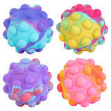 Pop Ball It Fidget Toys 4 PCS, 3D Squeeze Pop Ball Its Fidget Toy Bath Toys Anti-Pressure Popper Sensory Toys Stress Balls for Kids Adults Over 1 Years