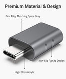 Syntech USB C to USB Adapter Pack of 2 USB C Male to USB3 Female Adapter Compatible with MacBook Pro 2021 iMac iPad Mini 6/Pro MacBook Air 2022 and Other Type C or Thunderbolt 4/3 Devices Space Grey