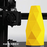 HATCHBOX 1.75mm Yellow PLA 3D Printer Filament, 1 KG Spool, Dimensional Accuracy +/- 0.03 mm, 3D Printing Filament