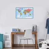 Laminated World Map & US Map Poster Set - 18" x 29" - Wall Chart Maps of the World & United States - Made in the USA - Updated for 2021 (LAMINATED, 18" x 29")