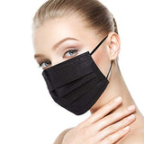 Black Disposable Face Mask 50 Pcs Black Face Masks 3 Ply Protection Masks