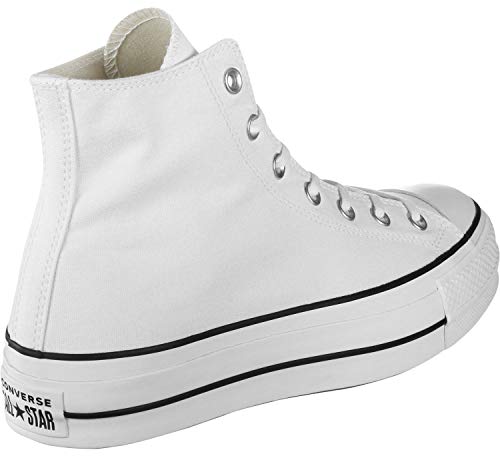 Converse Women's Chuck Taylor All Star Lift High Top Sneakers, White/Black/White, 7 Medium US