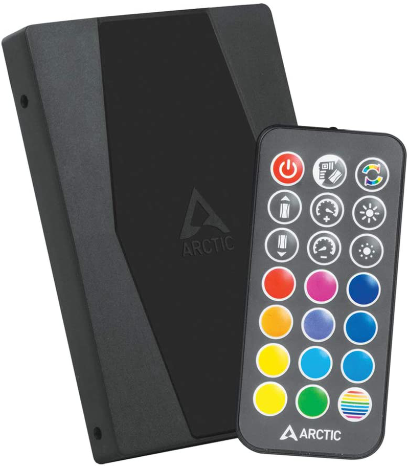 ARCTIC RGB Controller - 4-Pin 12 V-G-R-B Outputs (RGB X 4), Sata Power - Black