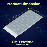 Gelid Solutions Gp-Extreme 12W-Thermal Pad 80X40X2.0 (2Pcs) Excellent Heat Conduction, Ideal Gap Filler. Easy Installation. 80X40X2.0 (2Pcs)