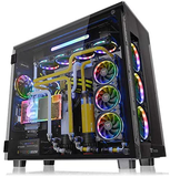 Thermaltake View 91 RGB plus Tempered Glass Vertical GPU Modular SPCC XL-ATX Gaming Super Tower Computer Case with 4 RGB Riing plus Fan Pre-Installed CA-1I9-00F1WN-00