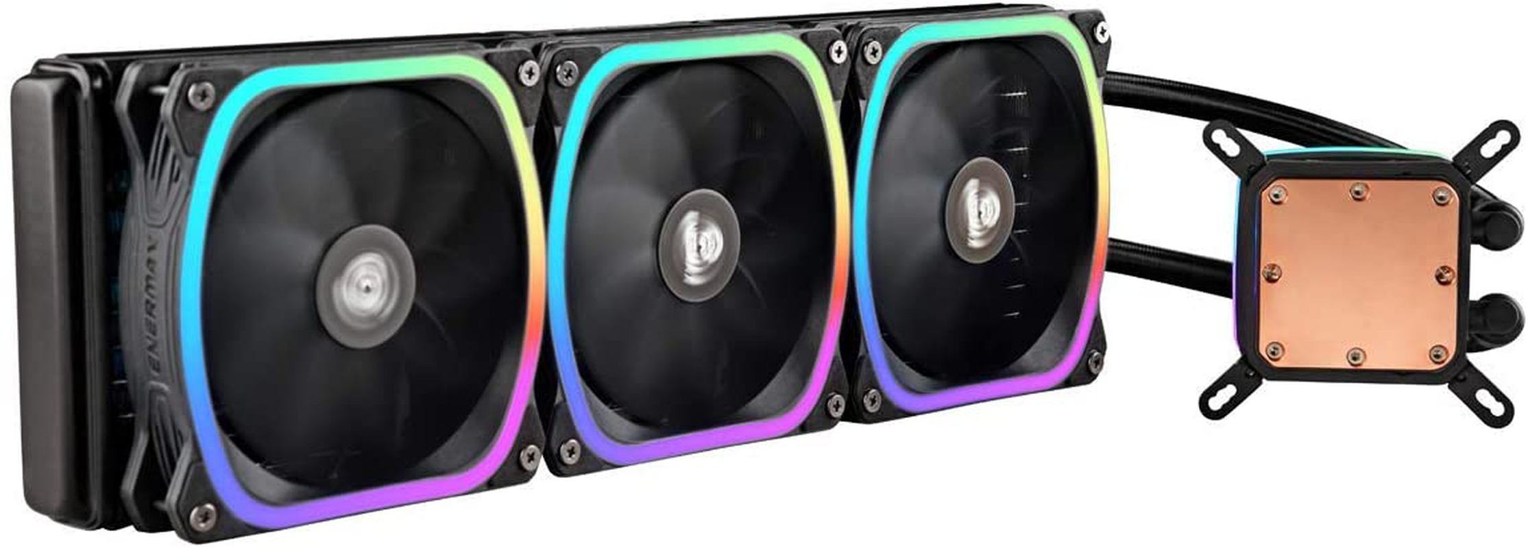 Enermax Aquafusion 360 Addressable RGB AIO CPU Liquid Cooler - 360Mm Radiator, Triple 120Mm ARGB PWM Fan - Support Intel & AMD Ryzen - 5 Year Warranty