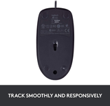 Logitech B100 Corded Mouse – Wired USB Mouse for Computers and Laptops, for Right or Left Hand Use, Black