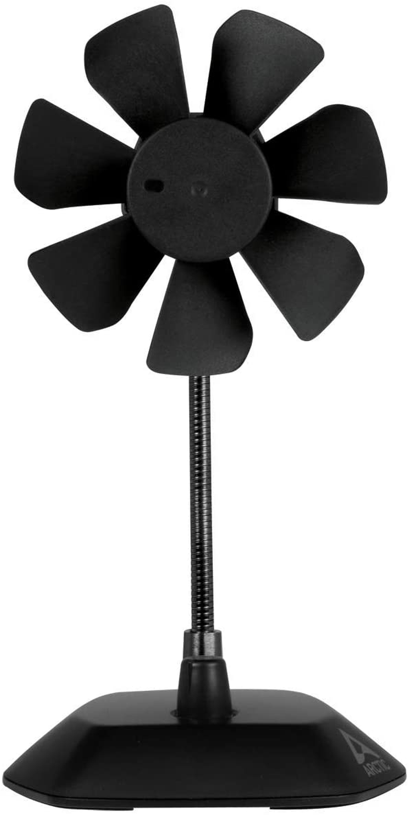 ARCTIC Breeze - USB Desktop Fan with Flexible Neck and Adjustable Fan Speed, Portable Desk Fan for Home, Office, Silent USB Fan, Fan Speed: 800–1800 RPM - Black