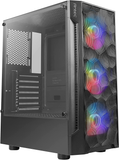 Antec NX260 ATX Mid-Tower Case, Tempered Glass Side Panel, Full Side View, Pre-Installed 3 X 120Mm ARGB in Front, Black