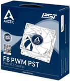 ARCTIC F8 PWM PST- 80 Mm PWM PST Case Fan with PWM Sharing Technology (PST), Very Quiet Motor, Computer, Fan Speed: 300-2000 RPM - Black/White