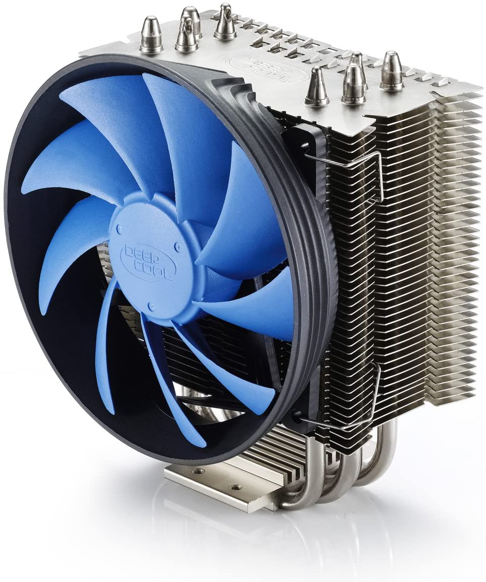 DEEP COOL GAMMAXX400V2 Blue CPU Air Cooler with 4 Heatpipes, 120Mm PWM Fan and Blue LED for Intel/Amd Cpus (AM4 Compatible) (GAMMAXX 400 V2 Blue)