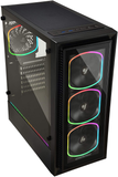 Enermax Starryfort SF30 Addressable RGB ARGB Mid Tower Gaming PC Case Tempered Glass Per-Installed A-RGB Fans (X4), ECA-SF30-M1BB-ARGB