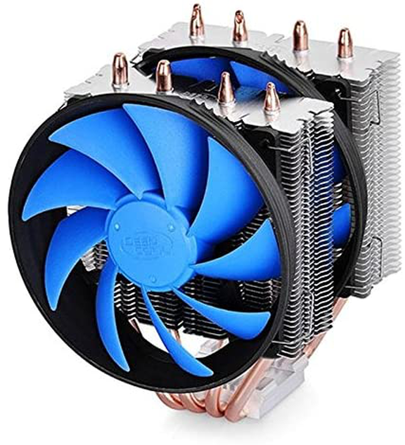 DEEP COOL GAMMAXX400V2 Blue CPU Air Cooler with 4 Heatpipes, 120Mm PWM Fan and Blue LED for Intel/Amd Cpus (AM4 Compatible) (GAMMAXX 400 V2 Blue)