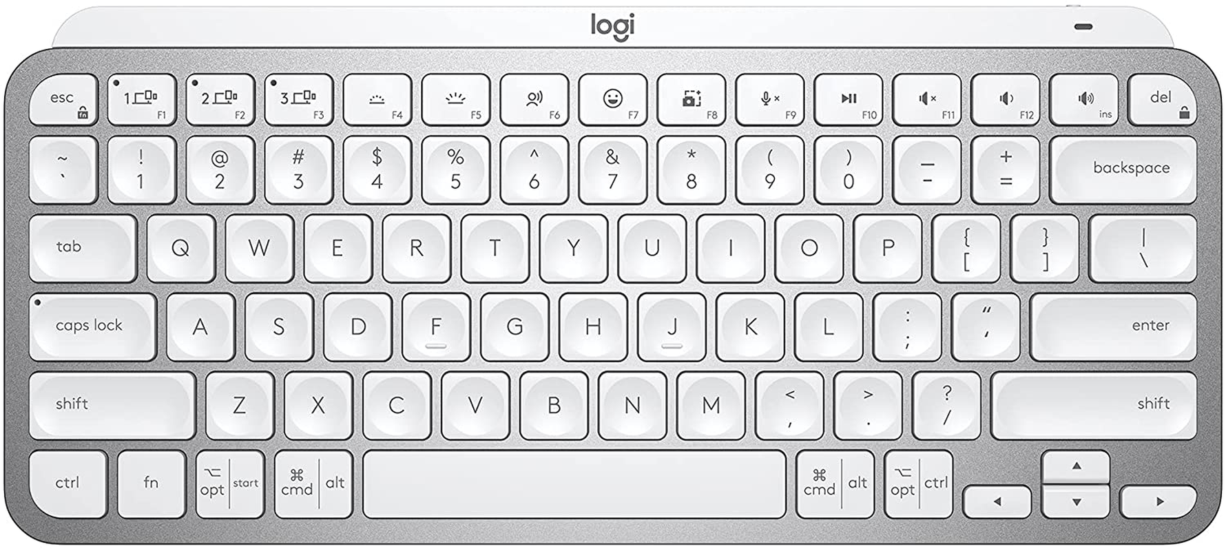 Logitech MX Keys Mini Minimalist Wireless Illuminated Keyboard, Compact, Bluetooth, Backlit, USB-C, Compatible with Apple Macos, Ios, Windows, Linux, Android, Metal Build - Graphite