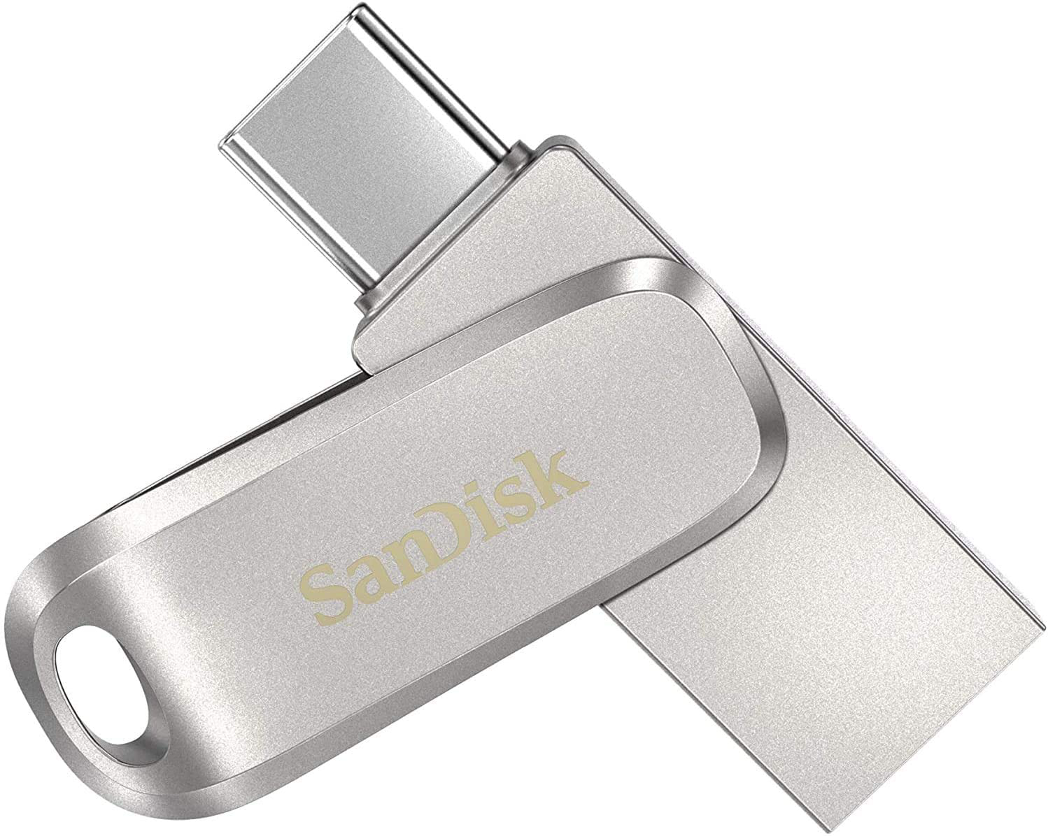 Sandisk Ultra Dual Drive Luxe USB Type-C 128GB Flash Drive for Smartphones, Tablets, and Computers - High Speed USB 3.1 Pen Drive (SDDDC4-128G-G46) Bundle with (1) Everything but Stromboli Lanyard