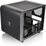 Thermaltake Core V21 SPCC Micro ATX, Mini ITX Cube Gaming Computer Case Chassis, Small Form Factor Builds, 200Mm Front Fan Pre-Installed, CA-1D5-00S1WN-00 Black