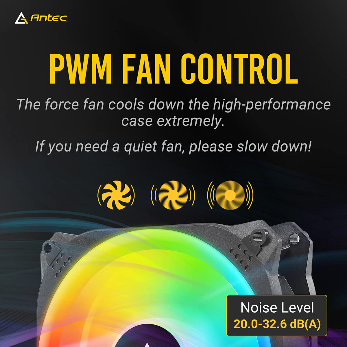 Antec Prizm X RGB Fans, 120 Case Fan, RGB Case Fans, 5V-3Pin ARGB Case Fans, Prizm X Series 3 Packs with Controller