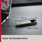 Sandisk 256GB Extreme Go USB 3.2 Type-A Flash Drive - SDCZ810-256G-G46