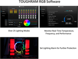 Thermaltake TOUGHRAM RGB DDR4 3600Mhz 16GB (8GB X 2) 16.8 Million Color RGB Alexa/Razer Chroma/5V Motherboard Syncable RGB Memory R009D408GX2-3600C18B