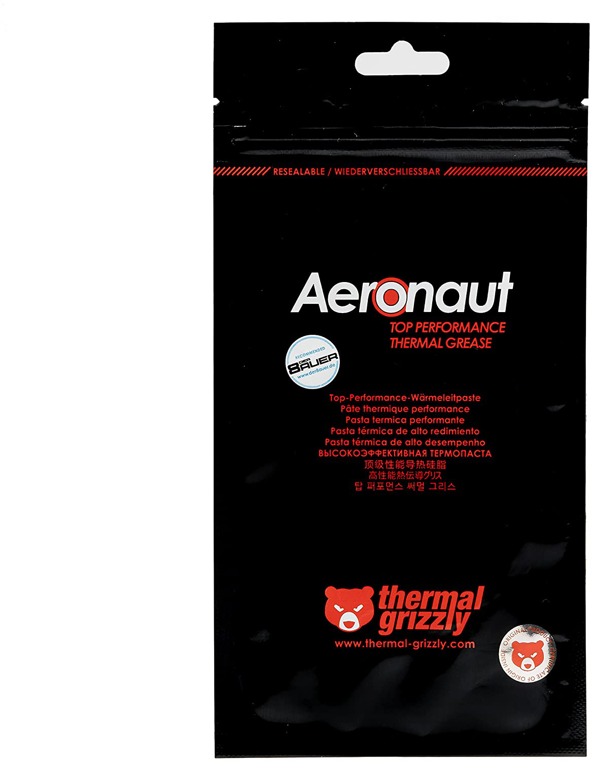 Thermal Grizzly - Aeronaut - High Performance Thermal Paste - Cooling and Mute Heat Sink Paste for CPU (All Kinds of Them) and Graphics Card Coolers (1 Gram)