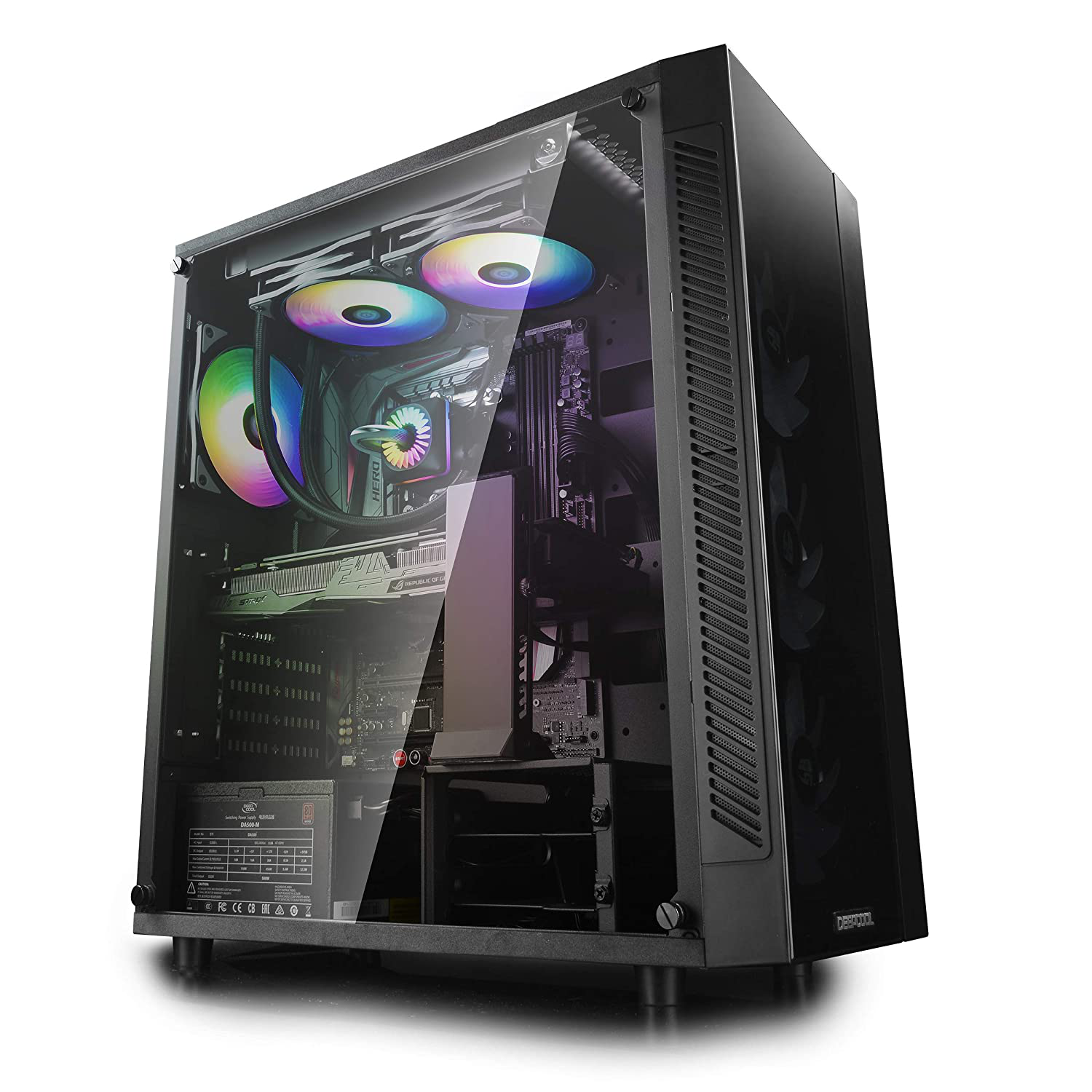 DEEPCOOL Captain 240PRO V2, ADD-RGB AIO CPU Liquid Cooler, Anti-Leak Tech Inside, Stainless Steel U-Shape Pipe, Cable Controller and Motherboard with 5V 3-Pin A-RGB Header Control, 3-Year Warranty