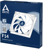 ARCTIC F14-140 Mm 140 Mm Case Fan, Very Quiet Motor, Computer, Low Noise, Fan Speed: 1350 RPM - Black/White