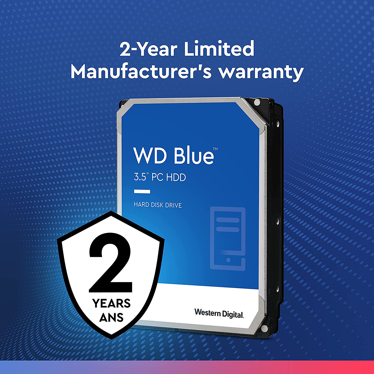 Western Digital 2TB WD Blue PC Hard Drive - 7200 RPM Class, SATA 6 Gb/S, 256 MB Cache, 3.5" - WD20EZBX