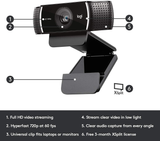 Logitech C922X Pro Stream Webcam – Full 1080P HD Camera