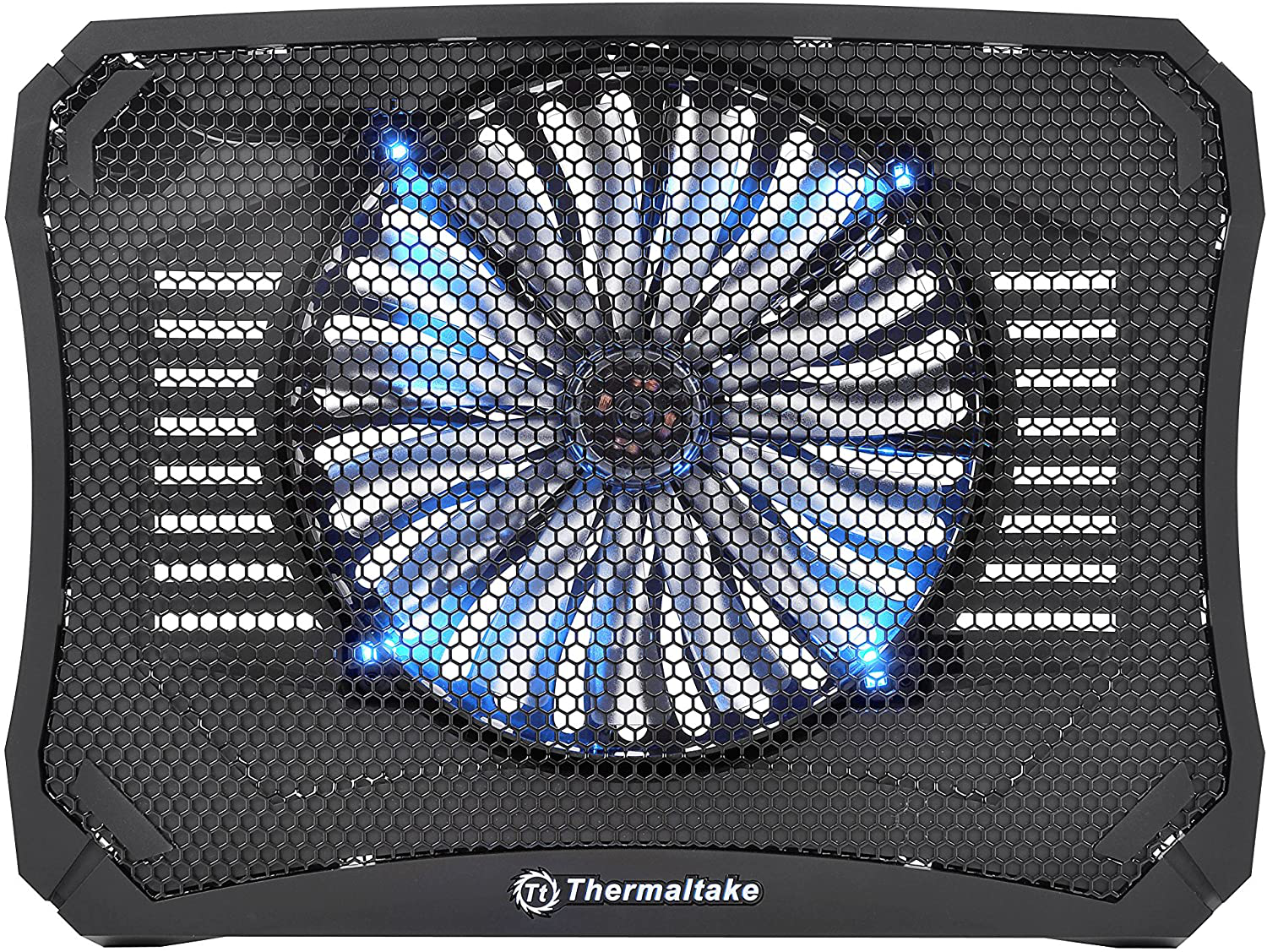 Thermaltake Massive V20 Steel Mesh Panel Single 200Mm Blue LED Fan Adjustable Speed Control 10"-17" Laptop Notebook Cooling Pad CL-N004-PL20BL-A