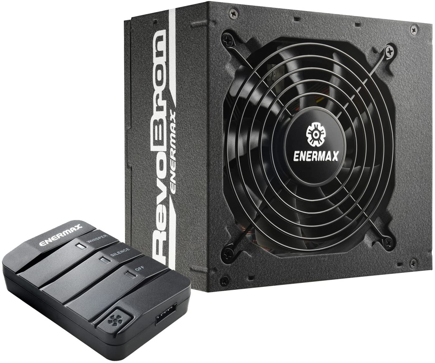 Enermax Revobron 500W 80+ Bronze Semi Modular Dust Free Rotation Technology Power Supply with Brand New Cooling Solution - COOLERGENIE Included, 5 Year NA Warranty , ERB500AWT