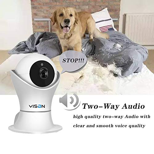 HD 1080p Pet Camera，Dog Camera 360° Pet Monitor Indoor Cat Camera with Night Vision and Two Way Audio